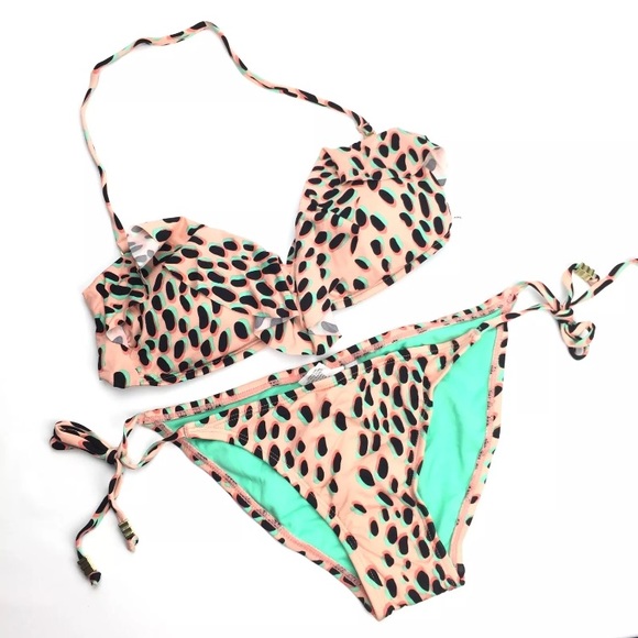 Bar III Other - Bar III Dalmatian Spots Bikini Swim Suit Set